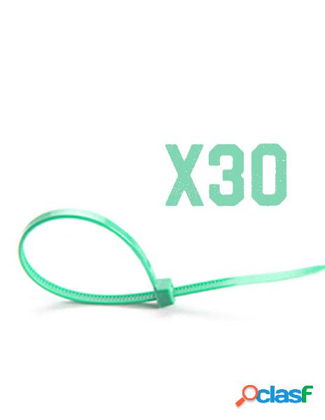 Zorei - 30 fascette plastica verde lunghe giardinaggio