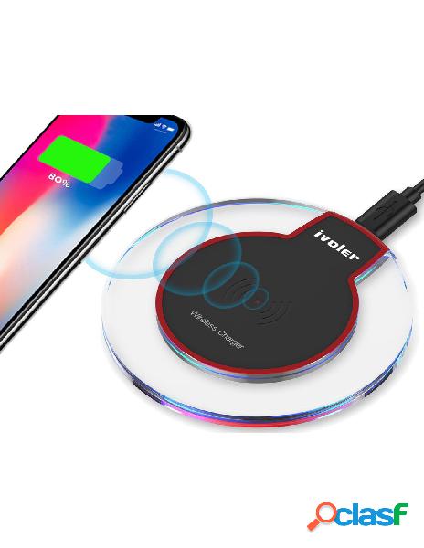 Zorei - caricabatterie wireless charger qi 5v 1a cavo micro