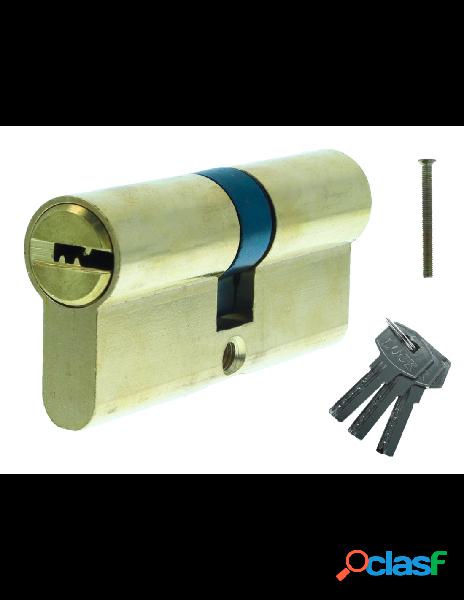 Zorei - cilindro serratura 70mm in ottone con 3 chiavi per