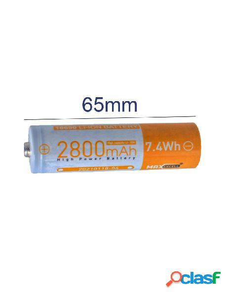 Zorei - pila batteria 18650 ricaricabile 2800mah 3,7v litio