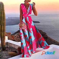 abito casual da donna abito swing abito floreale abito lungo