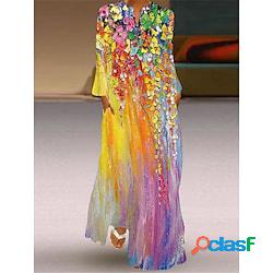 abito casual floreale arcobaleno da donna abito etnico abito