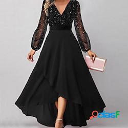 abito da festa semi formale da donna abito svasato maxi