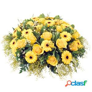 cuscino fiori gialli