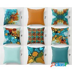doppia copertura del cuscino laterale 9pc verde acqua senape