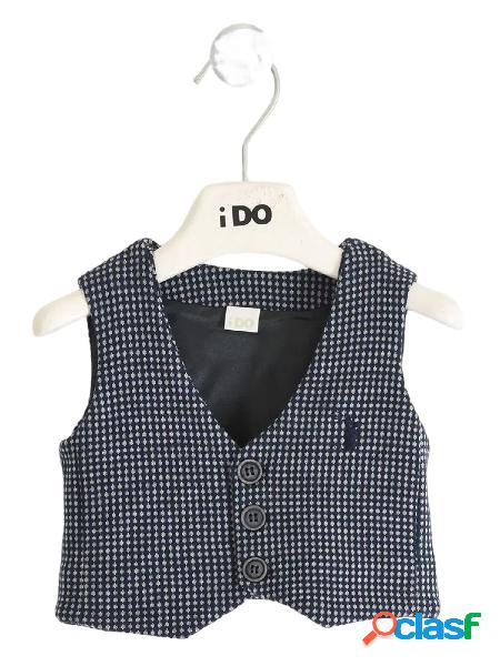 iDO Gilet in microfantasia Blu