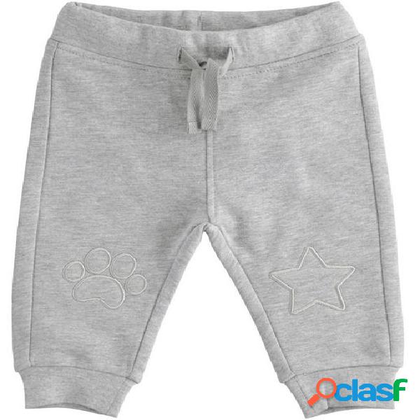 iDO Pantaloni joggers per neonato con toppe colore Grigio