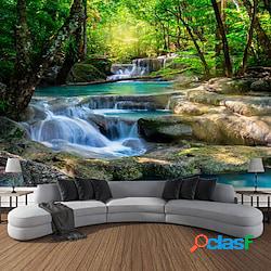 magnifica cascata paesaggio forestale arazzo decorazione