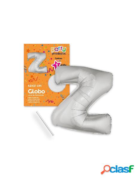 (mylar-poliammide) palloncino lettera z argento 42 x 31 cm