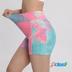 pantaloncini da yoga da donna tasche laterali bottino