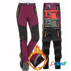 pantaloni foderati in pile da donna pantaloni da trekking