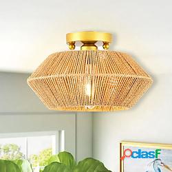 plafoniera a led in rattan boho apparecchi di illuminazione