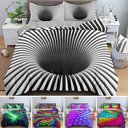 set copripiumino set biancheria da letto con stampa vortice
