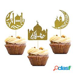 100 pz eid mubarak luna stella cake topper ramadan kareem
