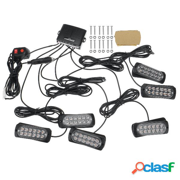 12V / 24V 4/6 12 LED Luce stroboscopica lampeggiante lampada