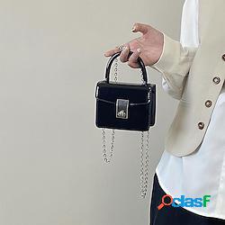 2023 nuova borsa quadrata piccola in pelle verniciata donna