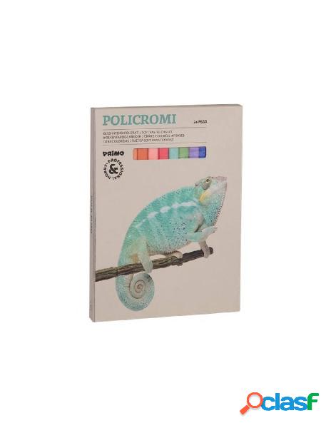 24 gessi policromi tipo quadrato, con fascetta autoadesiva,