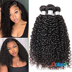 4 pacchi Tesse per capelli Brasiliano Riccio crespo
