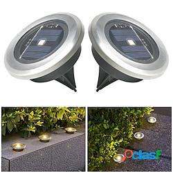 4/8pcs disco luce esterna a led da giardino luce sotterranea