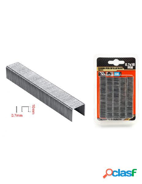 500pcs punti per graffatrice 0,7x10mm