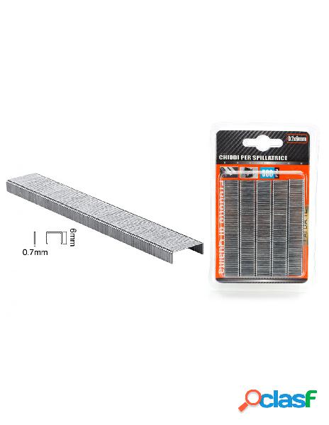 500pcs punti per graffatrice 0,7x6mm
