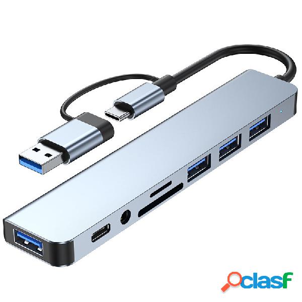 8 in 1 Type-C Docking Station Adattatore splitter hub USB-C
