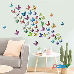80 pz 3d farfalla decorazione della parete decalcomanie
