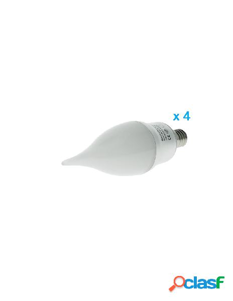 A2zworld - 4 pz lampade led e14 4w40w bianco caldo forma