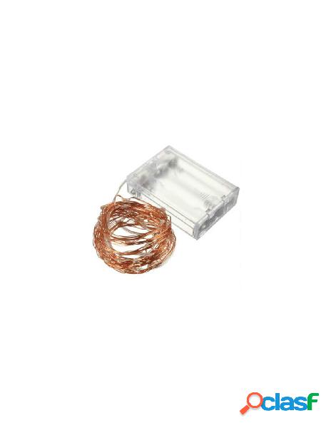 A2zworld - stringa led rgb fisso filo rame copper wire