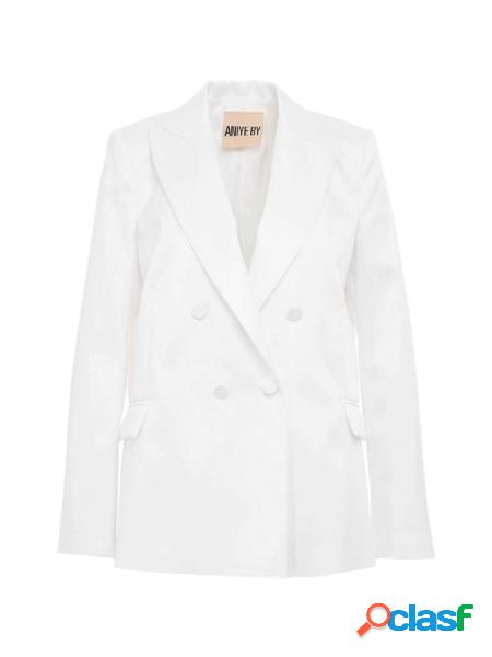 ANIYE BY Blazer Tina doppiopetto in raso Bianco