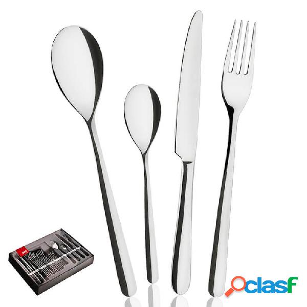 Abert Allegra Set Posate 24 Pezzi in Acciaio Inox Con