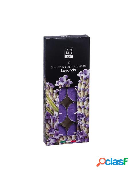 Ad trend - ad trend set 10 tea light profumo lavanda