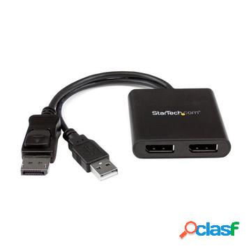 Adattatore splitter mst hub - displayport a 2 porte