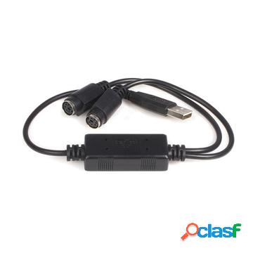 Adattatore tastiera e mouse da ps/2 a usb - connettore