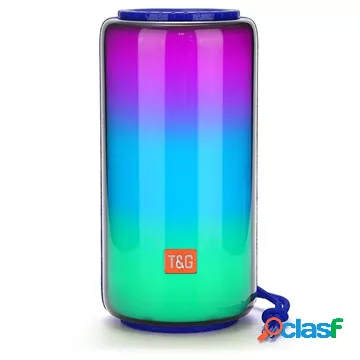 Altoparlante Stereo Bluetooth con Luci RGB T&G TG639 - Blu