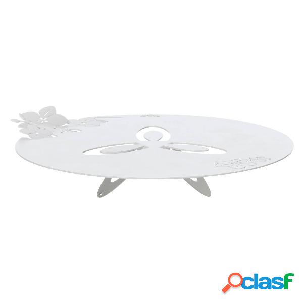Alzatina semplice Fior di Loto in metallo, d.30x6h, colore