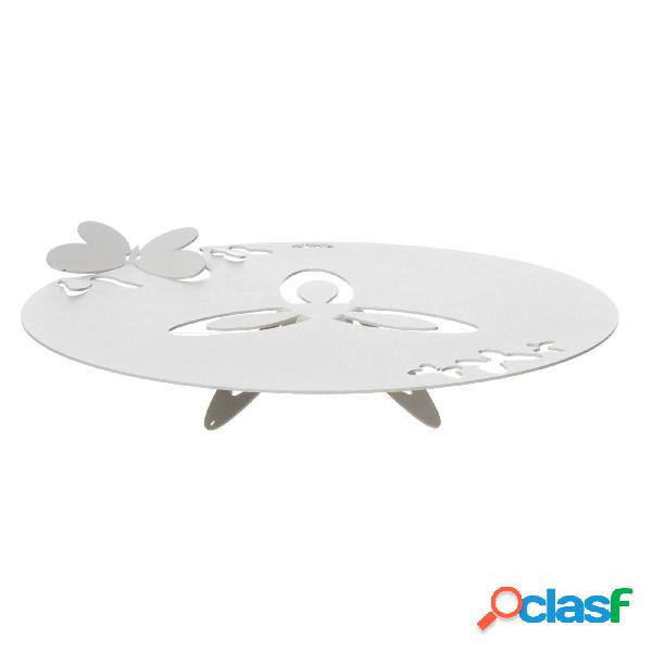 Alzatina semplice con farfalle Butterfly in metallo,