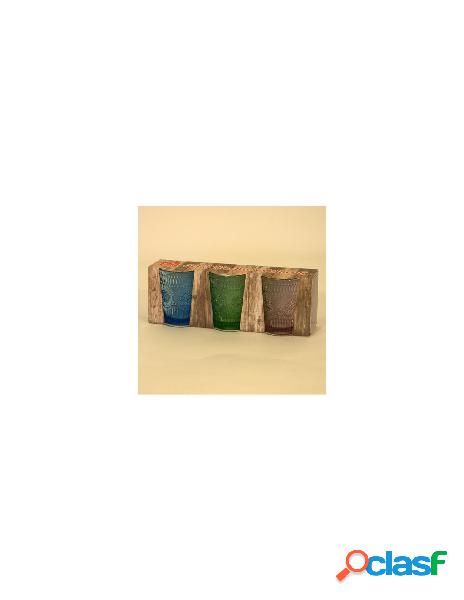 Amicasa - set bicchieri amicasa art 1 spring blu e verde e