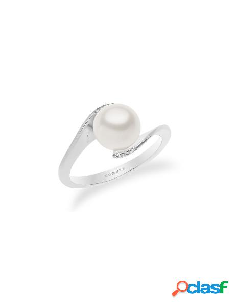 Anello COMETE GIOIELLI oro bianco con perla e diamanti
