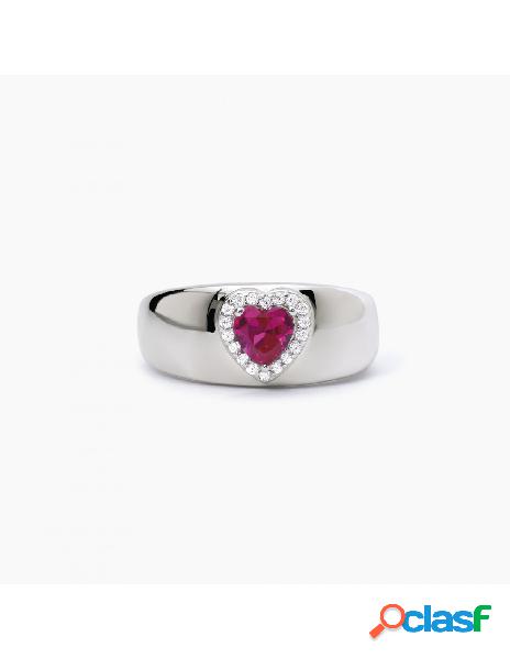 Anello MABINA in argento 925 Love Affair Rubino 523273