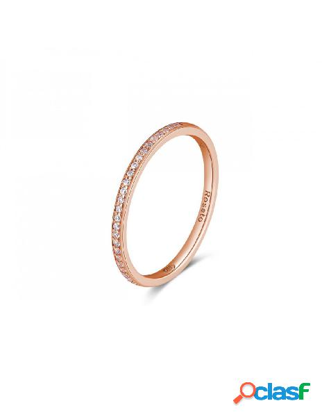 Anello ROSATO STORIE in argento - RZA030C Mis. 16