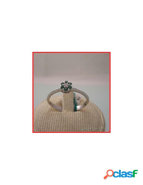 Anello oro 18kt pietre semipreziose effetto SMERALDI -