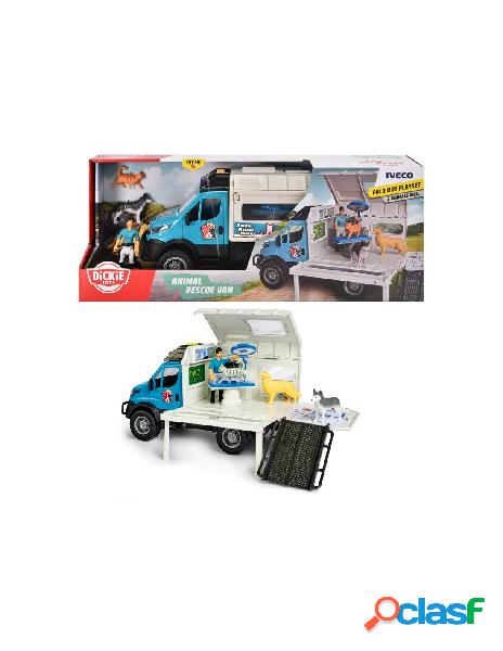 Animal rescue van con iveco van in scala 1:24, personaggio,