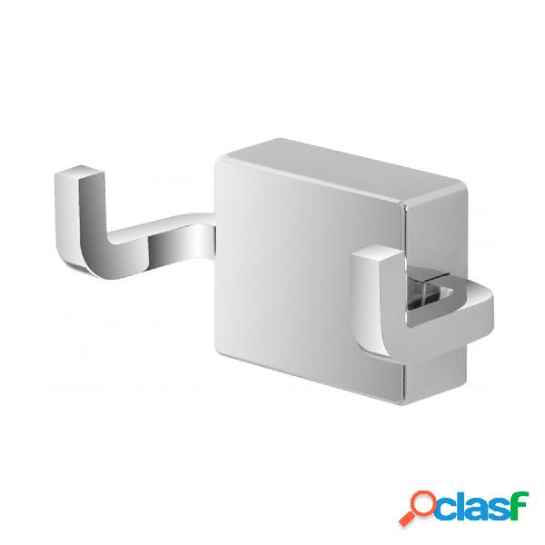 Appendino bagno doppio in acciaio cromato serie Smooth