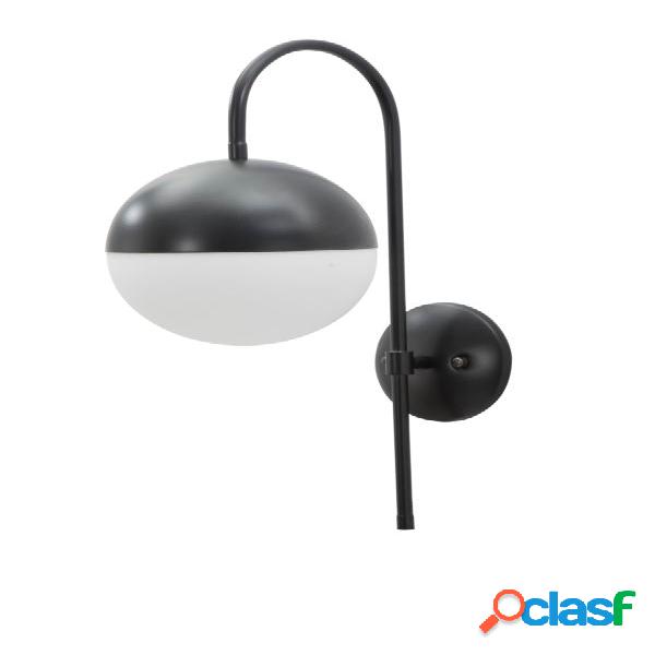 Applique da muro in metallo nero e bianco cm 19x31x51h