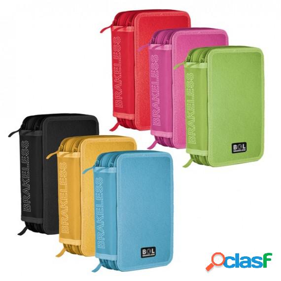 Astuccio 3 zip colors - 13x20x7,5cm - colori assortiti -
