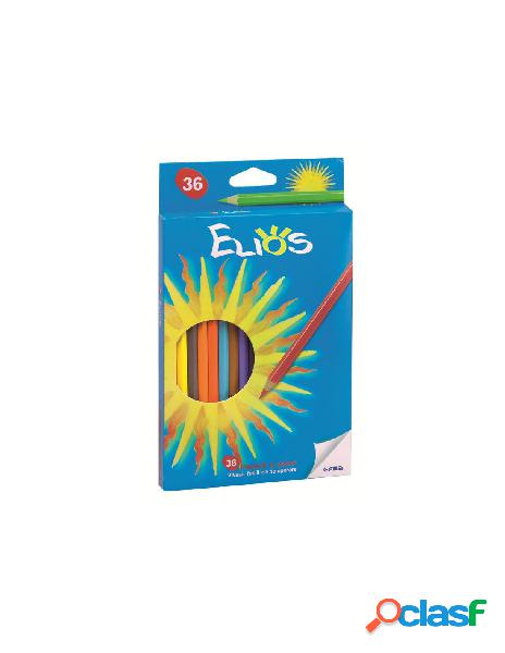 Astuccio 36 colori a matita elios - diametro mina 2,8mm
