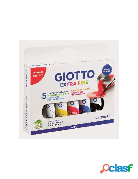 Astuccio 5 tubetti tempere giotto extra fine 21 ml