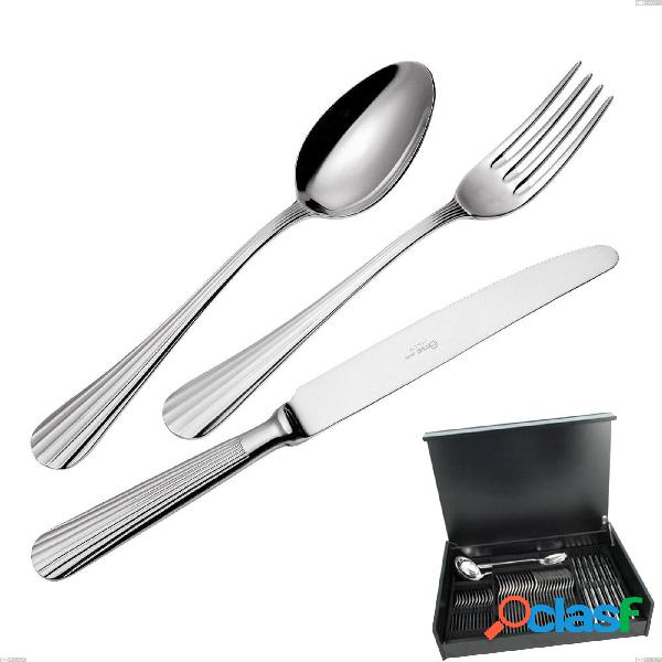 Astuccio legno 51 pezzi coltello manico vuoto Eden, inox