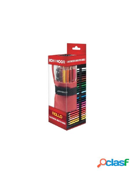 Astuccio rollo 24 matite colorate - astuccio colori